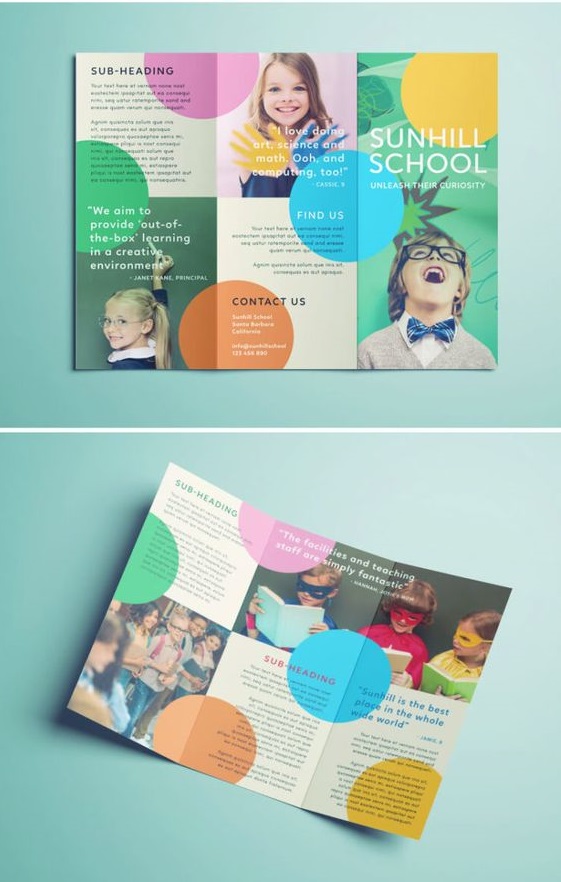 In brochure tờ rời có đường gấp – Dạng hình thức brochure tờ rời đa ...